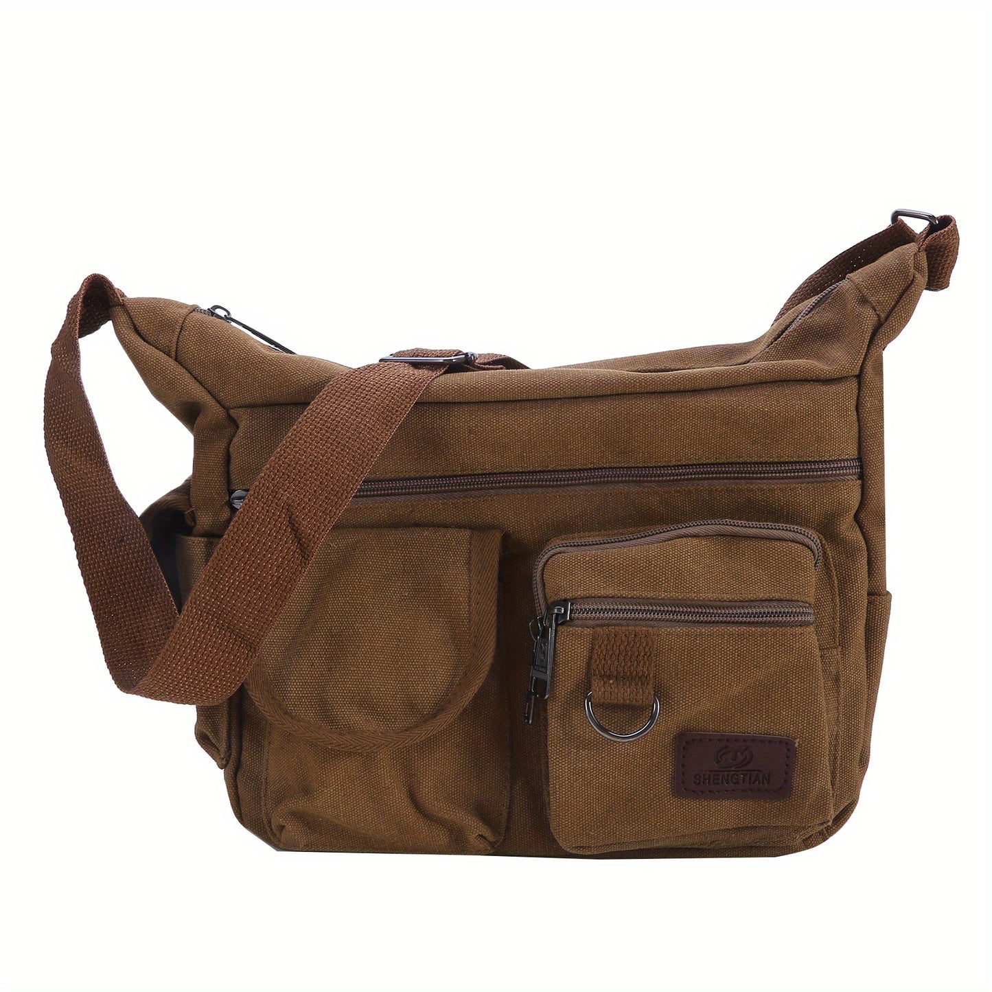Men's Shoulder Bag New Canvas Large Capacity Shoulder Bag Multi-pocket Messenger Bag For Student Travel Casual Bag